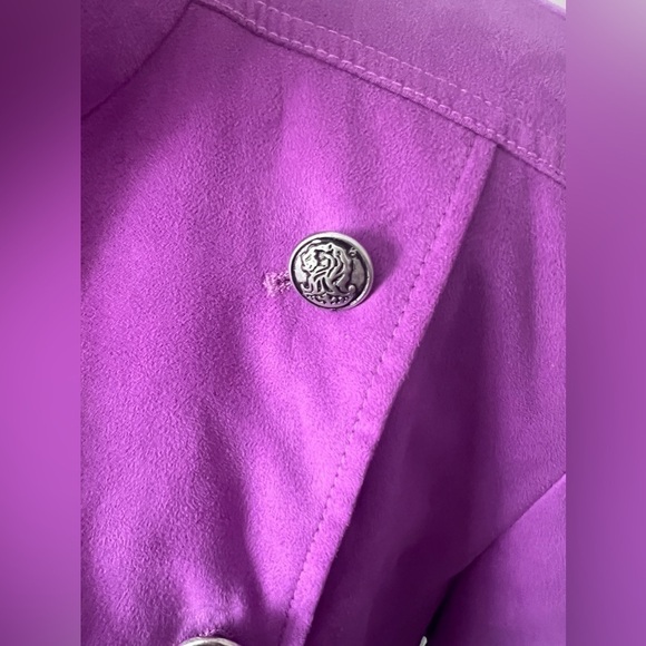 Women's Purple Double-Breasted Jacket - Picture 6 of 16
